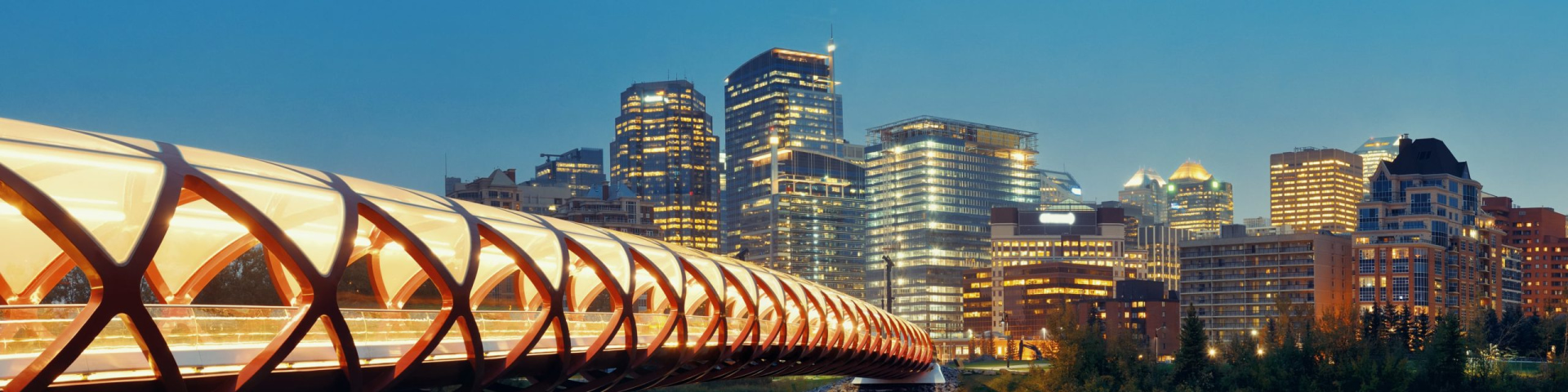 Downtown Calgary at night
